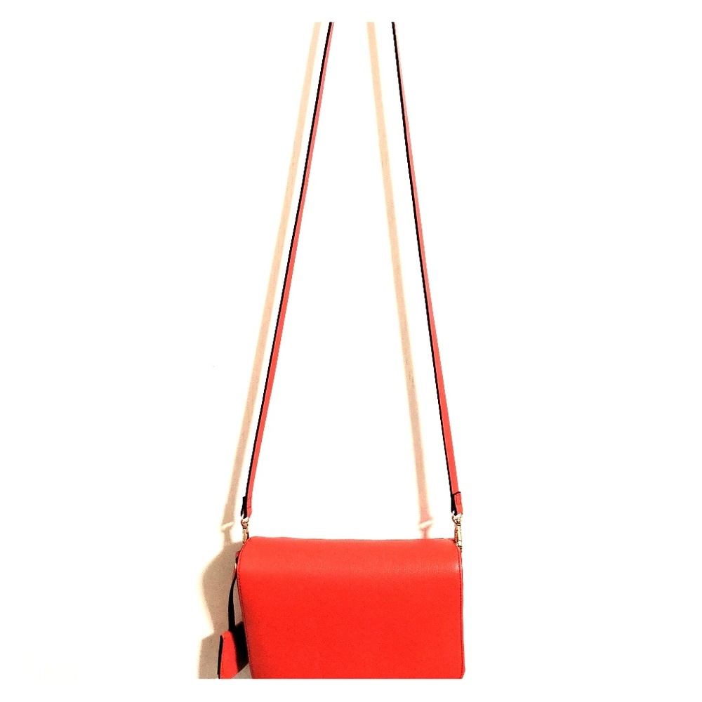 Red shoulder purse